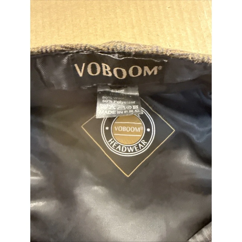VOBOOM MENS IVY CAP 50% WOOL HERRINGBONE TWEED GATSBY Newsboy Hat 7-1/4 To 7-7/8